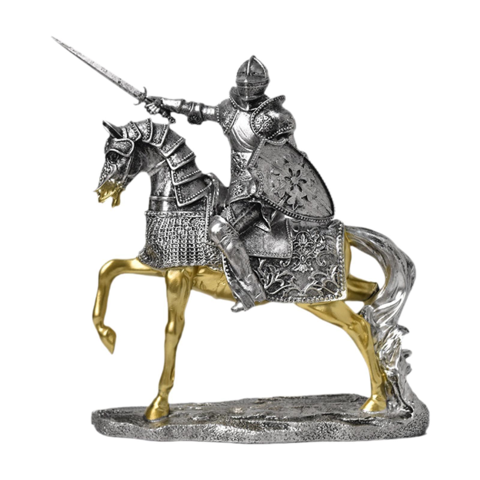Vintage Collectible Ornaments - Statua del cavallo del cavaliere Pezzo