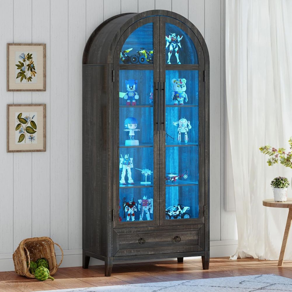 Collectible Collection - Vetrina in Vetro Arcuato 73 con