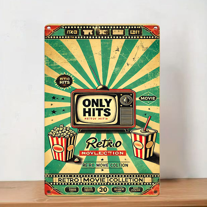 Vintage Collectible Posters - Poster Collezione Film Retrò, Targa in