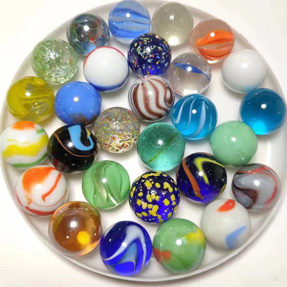 Vintage Collectible Marbles - Biglie di Vetro Colorate 16mm 25mm