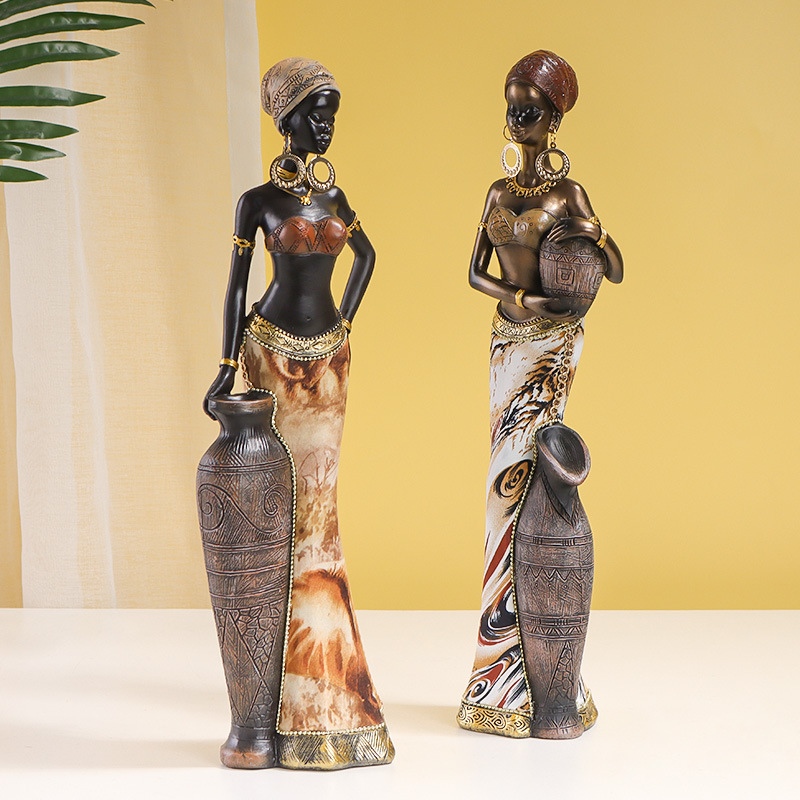 Vintage Collectible Ornaments - Ornamenti artigianali in resina stile africano