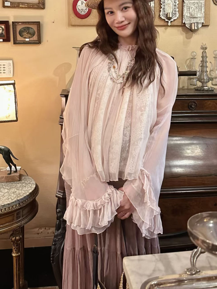 Top ampio con volant in pizzo, - Collectible Collection recensione e prezzo
