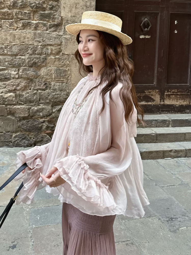 Top ampio con volant in pizzo, - Collectible Collection recensione e prezzo