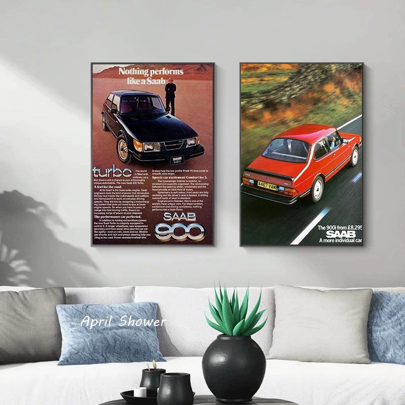 Classico vintage Saab 900 Turb - Vintage Collectible Posters recensione e prezzo