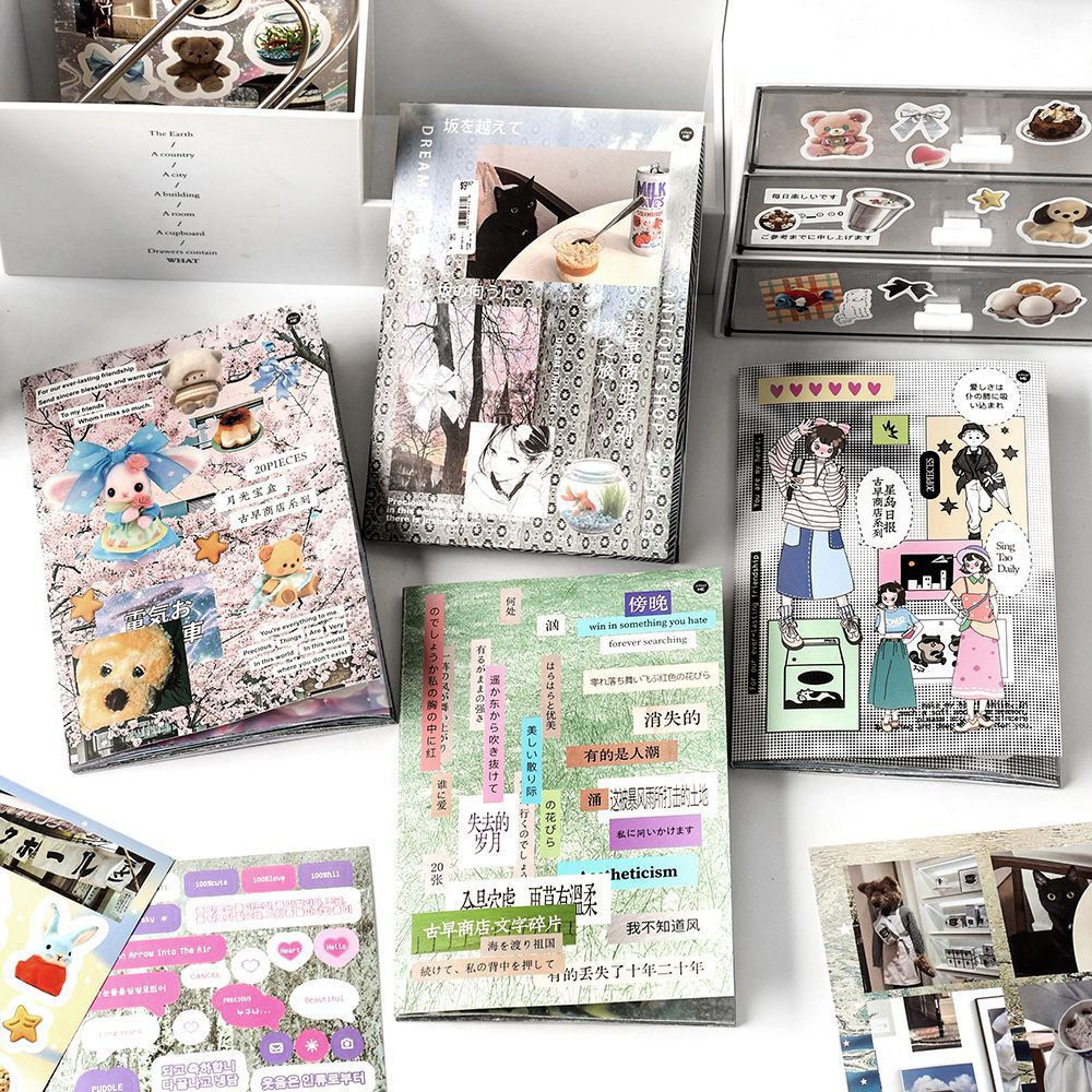 MINKYS 20 fogli/pezzo Adesivi  - Vintage Collectible Books recensione e prezzo